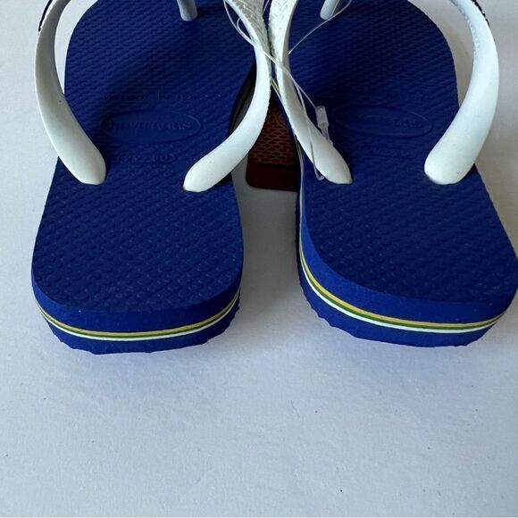 Havianas Unisex Brazil Logo Marine Blue Flip Flop Sandal - Picture 5 of 6
